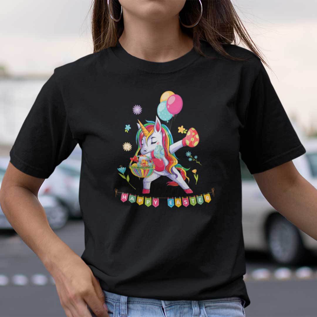 Unicorn Easter Shirt Dabbing Easter Unicorn Tee.jpg