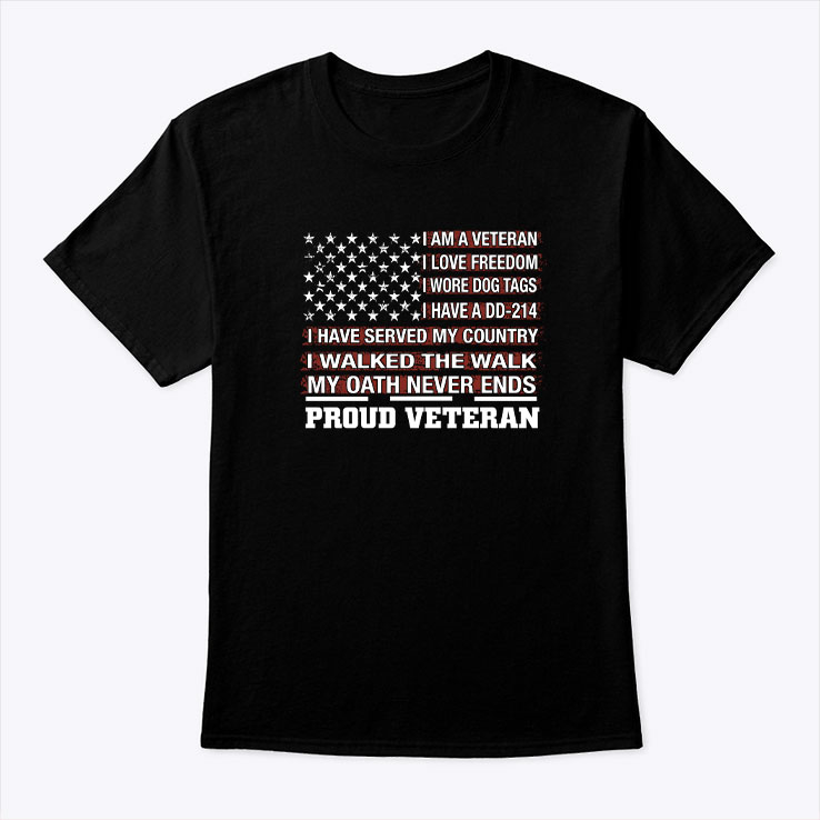 I Am A Veteran I Love Freedom I Wore Dog Tags Shirt American Flag Tee.jpg