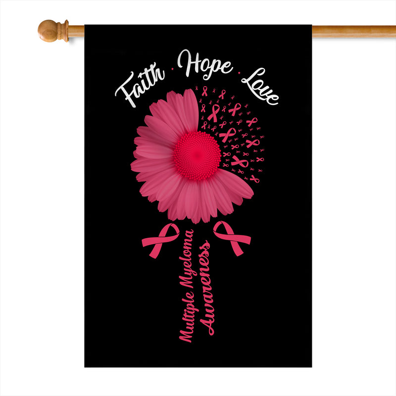 Faith Hope Love Multiple Myeloma Awareness Flag Daisy Flower Burgundy Ribbon House Flag mockup 1 800x.jpg
