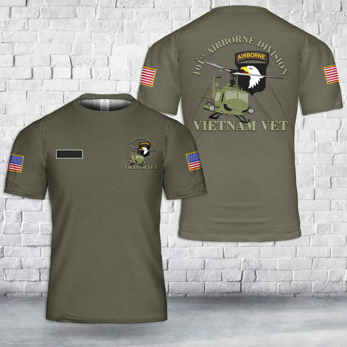 Custom Name US Army 101st Airborne Division Vietnam Veteran T Shirt 3D 1 DLHH0505PL06.png