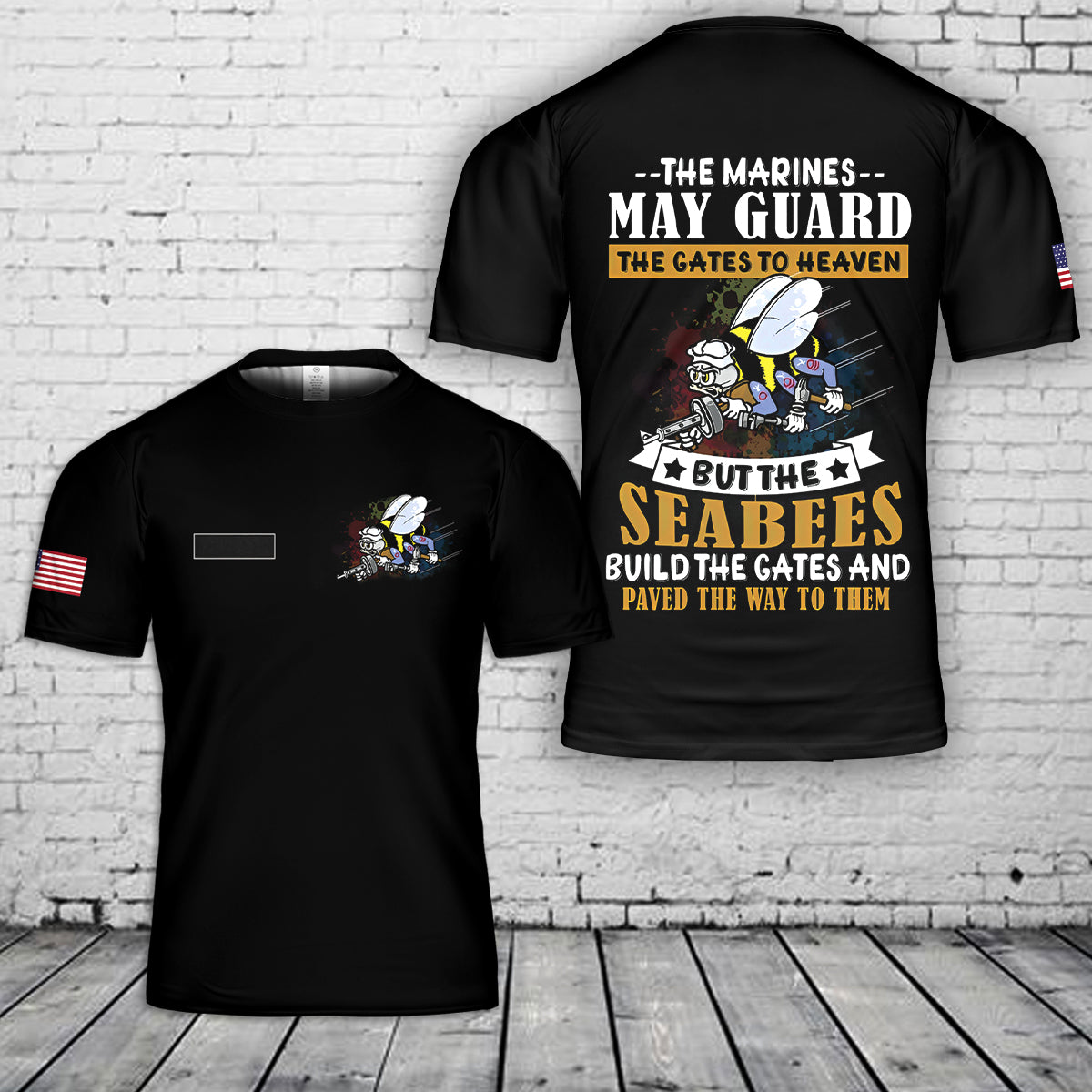 Custom Name US Navy Seabee Build The Gates T Shirt 3D DLSI0205PL09 mk1.jpg