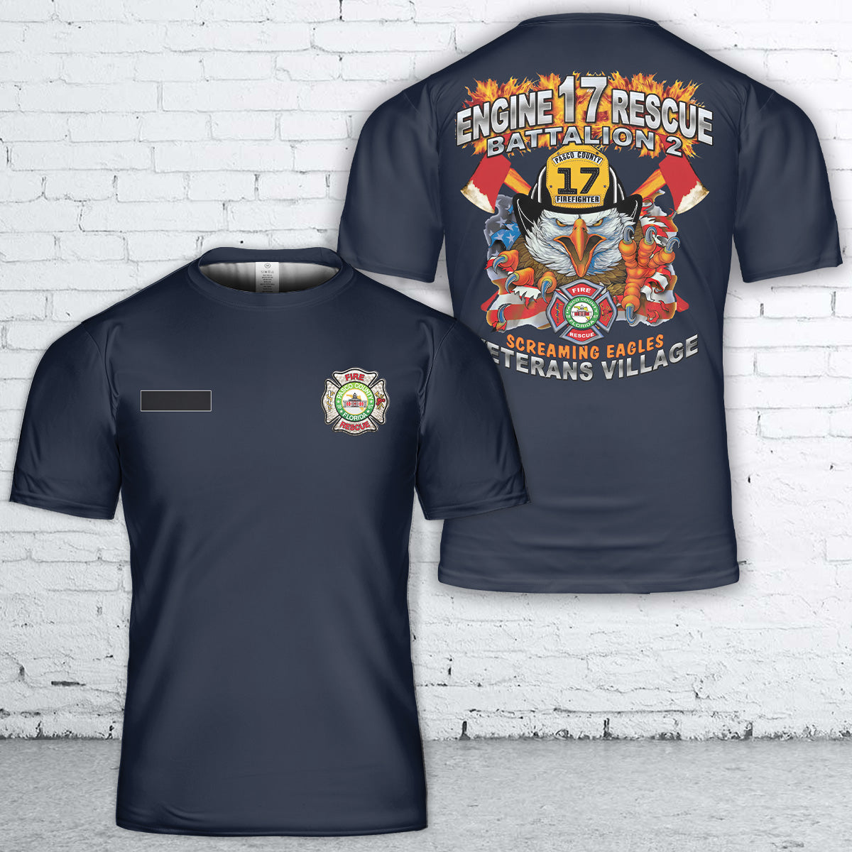 Custom Name New Port Richey 2C Florida 2C Pasco County Fire Station 17 T Shirt 3D DLTT0205PL04 mk2.jpg