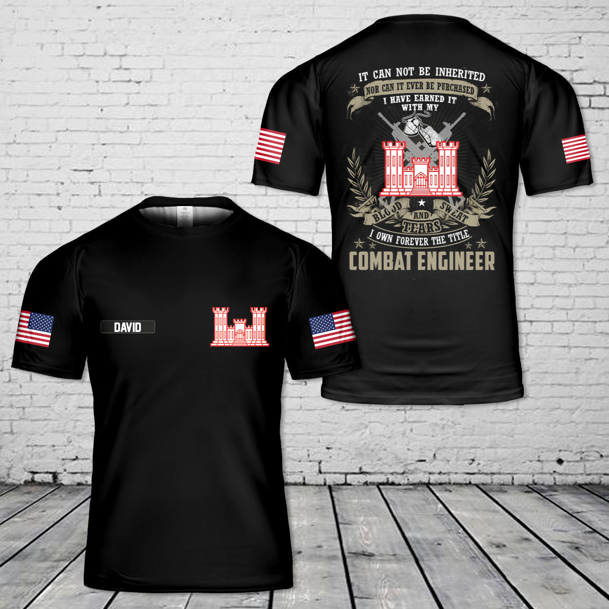 Custom Name Combat Engineer 3D T Shirt2 NLMP2504PL08.jpg