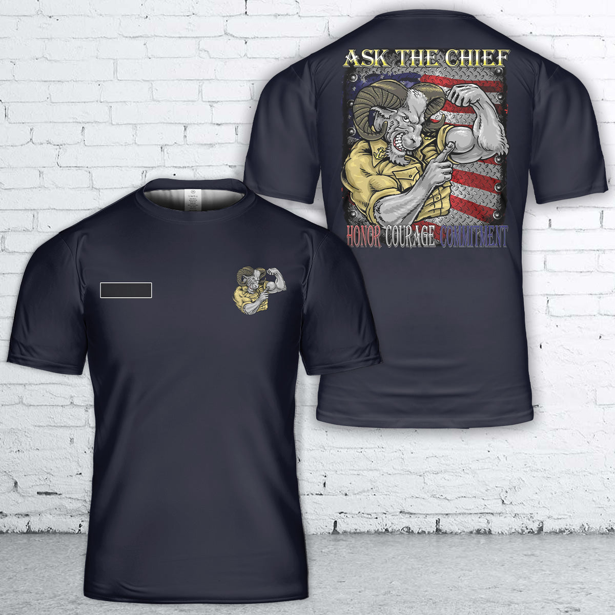 Custom Name US Navy Ask The Chief Goat Locker Veteran T Shirt 3D DLTT2504PL09 mk.jpg