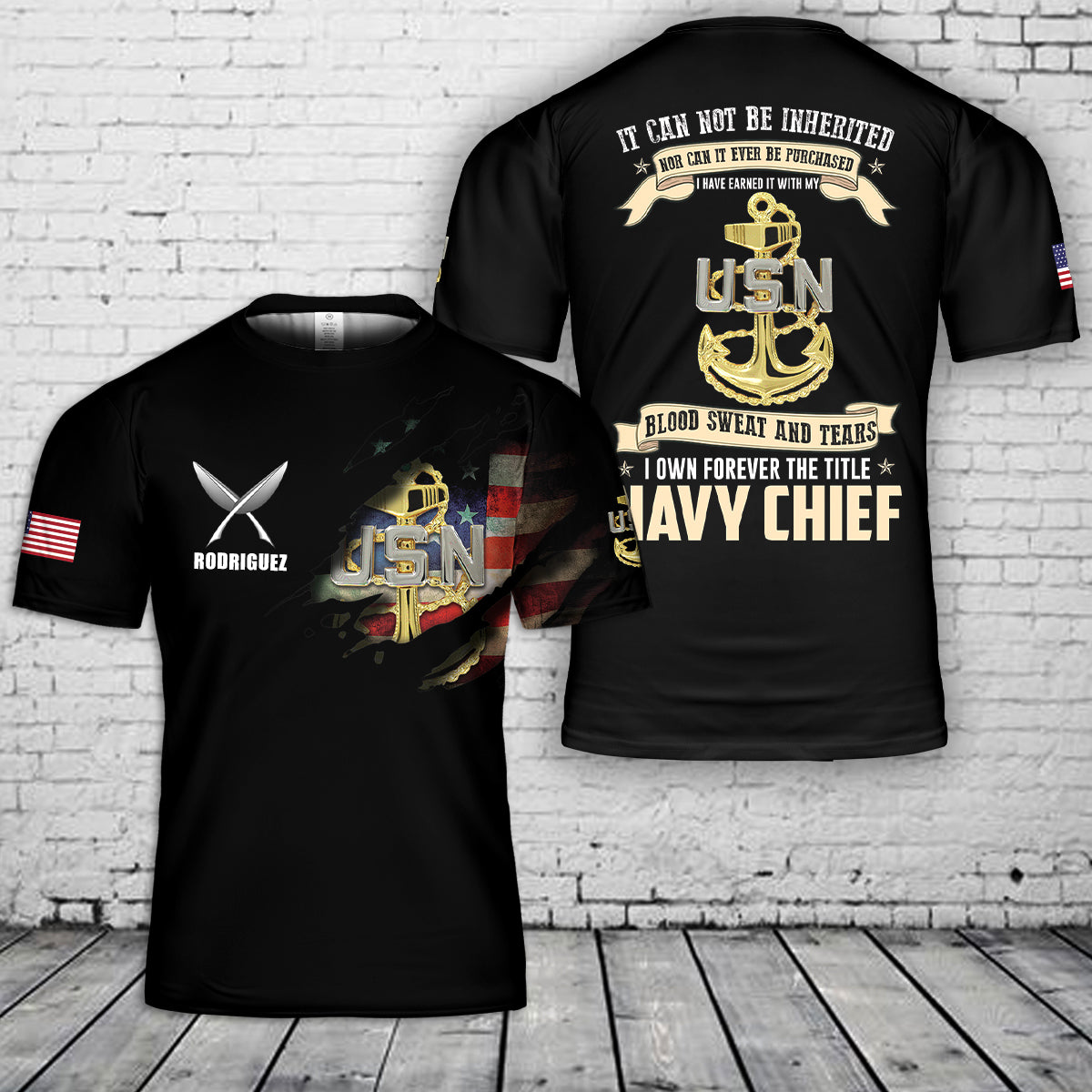 Custom Name Rank US Navy Chief 3D T Shirt NLSI2504PL12 mk.jpg