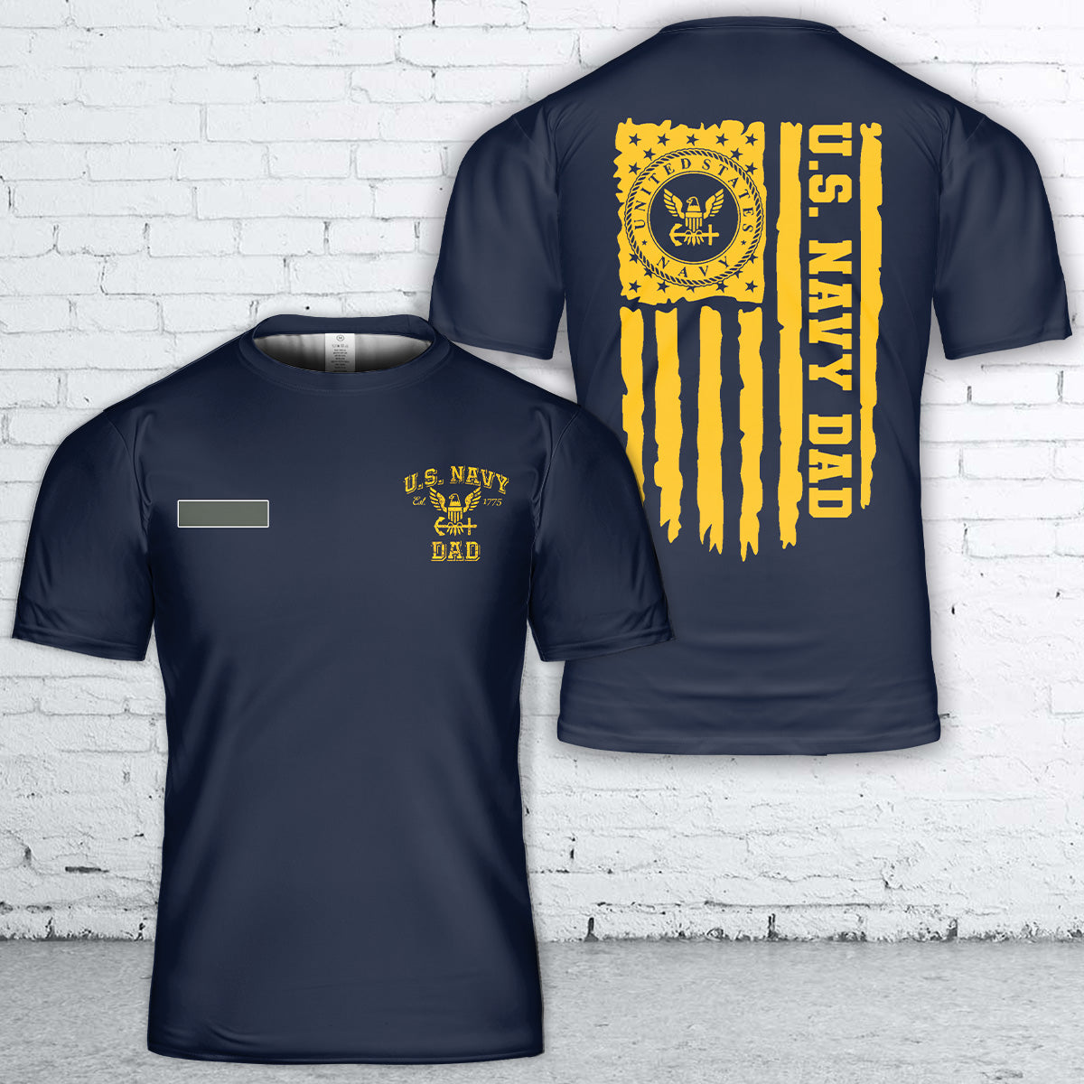 Custom US Navy Dad T Shirt 3D DLTT2304PL11mk.jpg