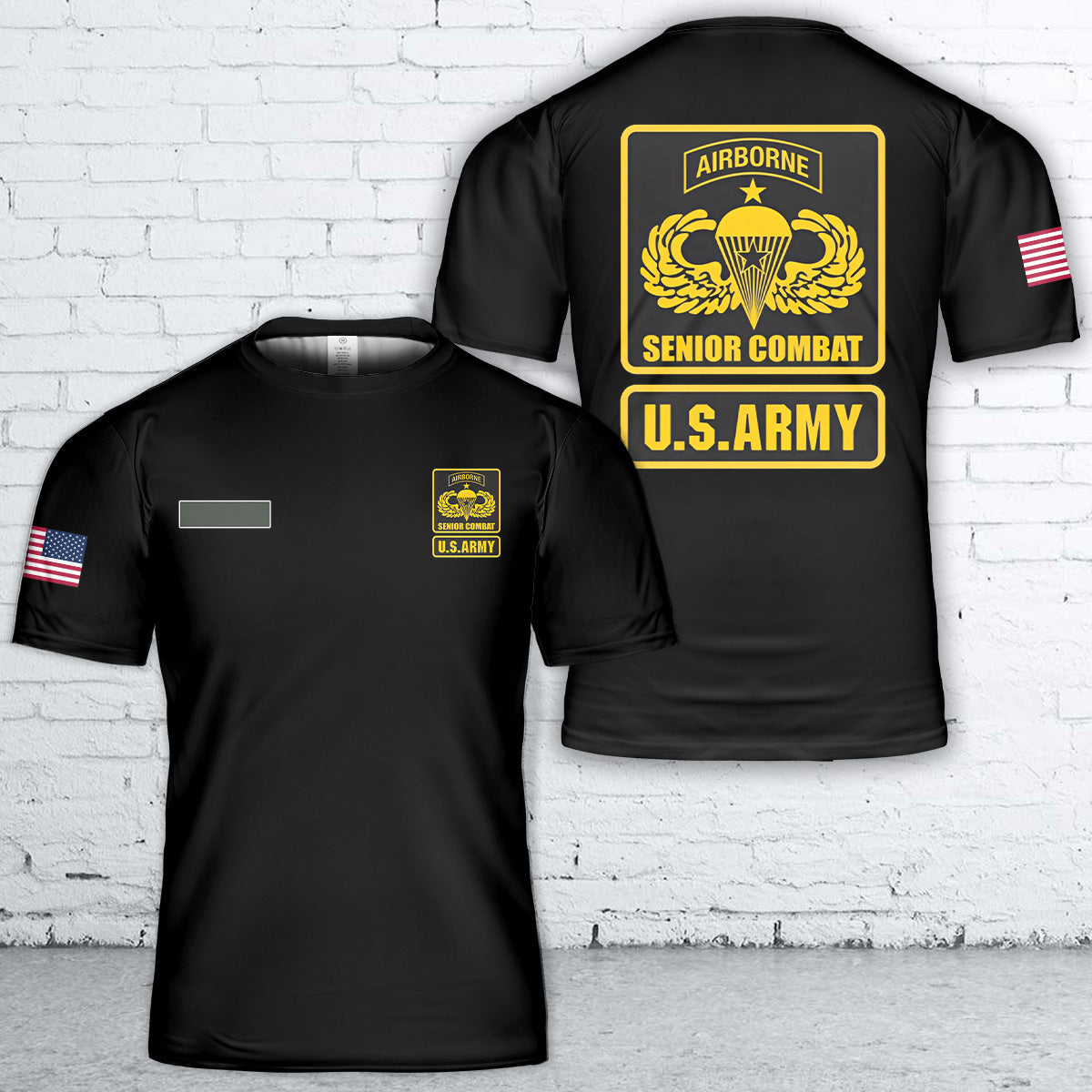 Custom Name US Army Airborne Senior Combat T Shirt 3D DLTT2204PL07 mk.jpg
