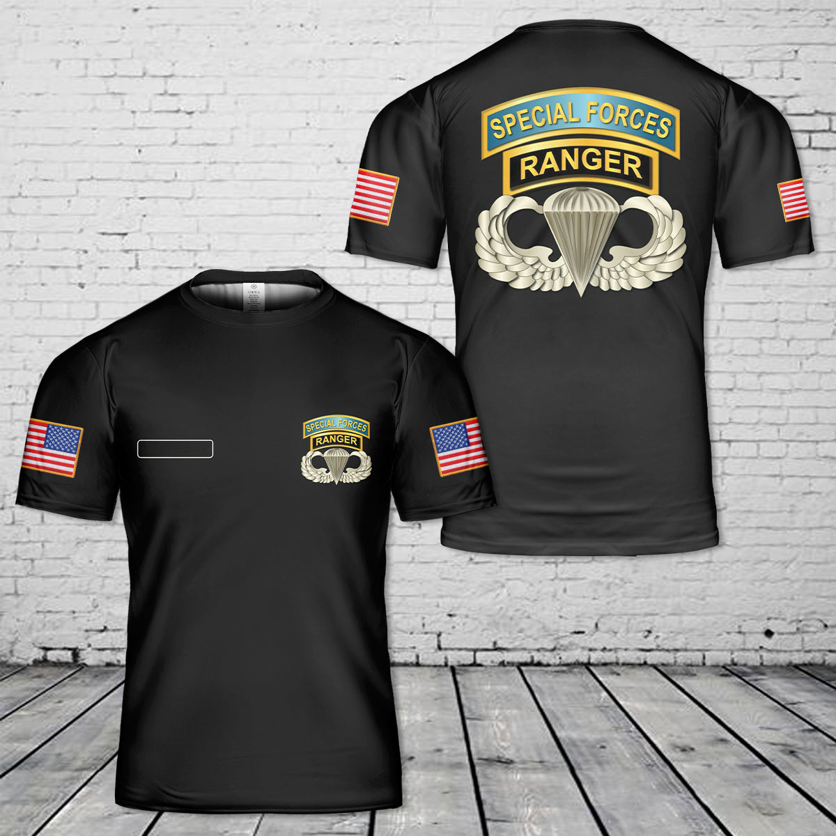 Custom Name US Army Airborne Badge Ranger SF Tabs T Shirt2 3D DLMP2104PL01.jpg
