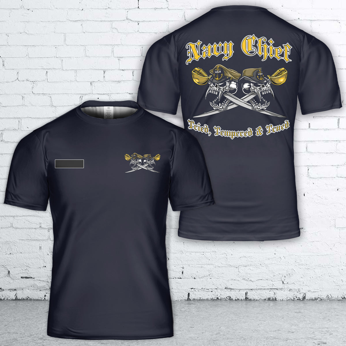 Custom Name US Navy Chief Tried Tempered Trued T Shirt 3D DLTT1904PL10 mk2.jpg