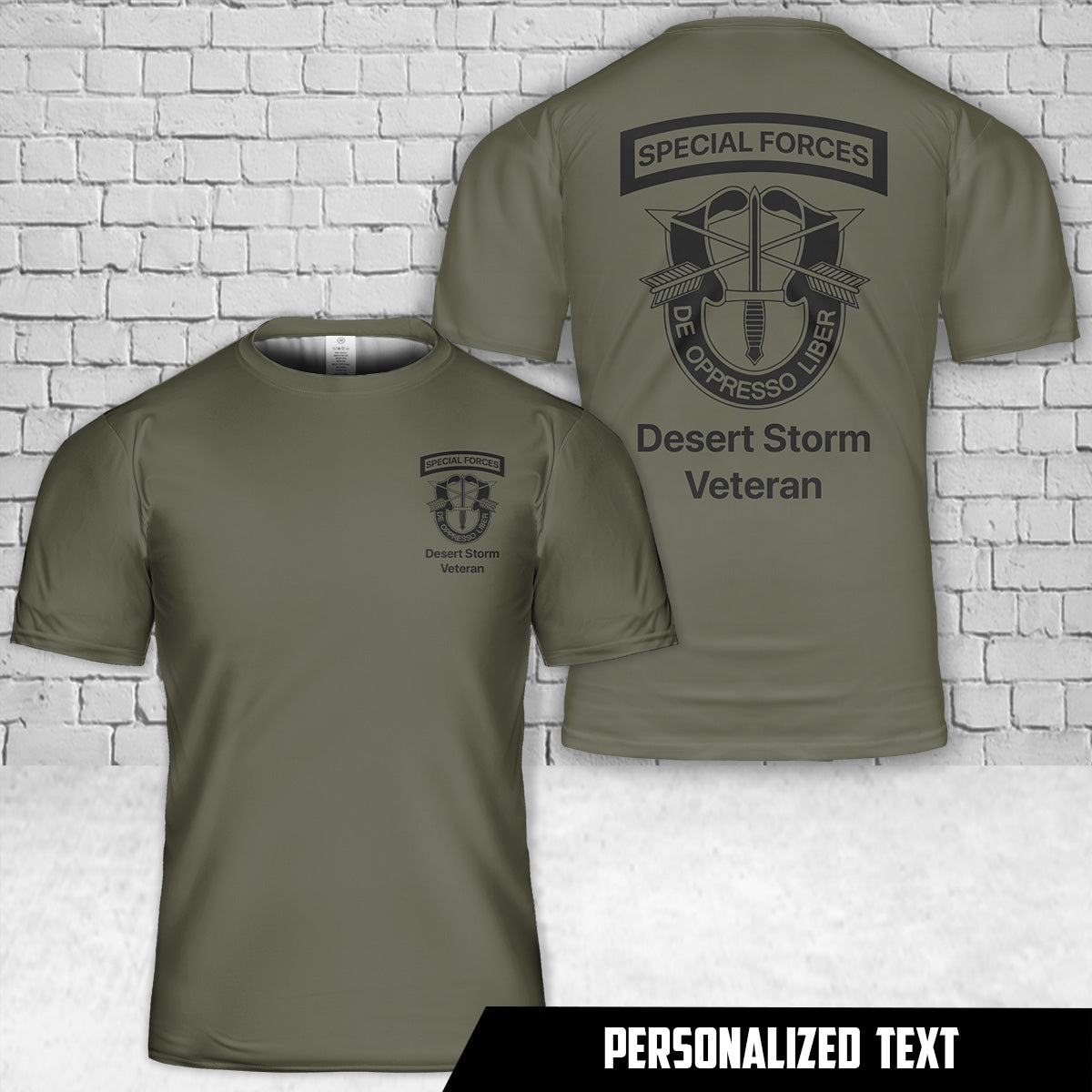Custom Text US Army Special Forces T Shirt 3D DLTT1404PL04 mk.jpg