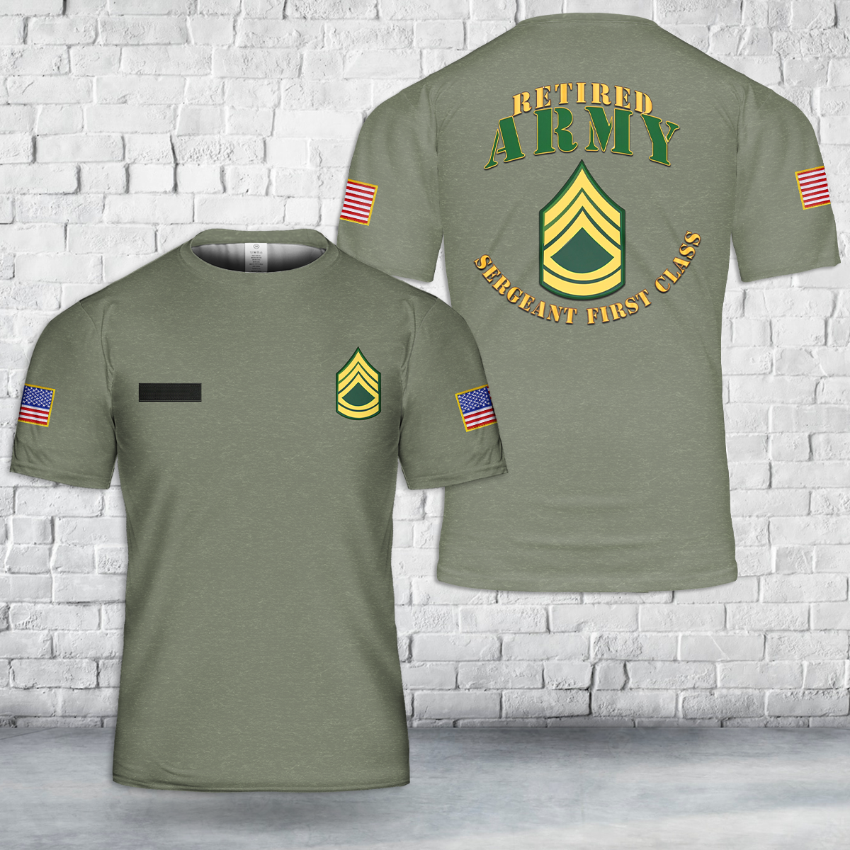 Custom Name US Army SFC Retired T Shirt 3D 1 DLHH1104PL01.png