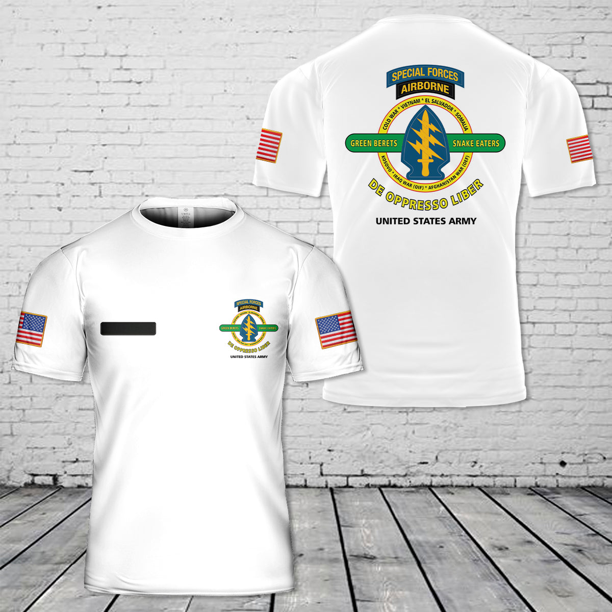 Custom Name US Army Special Forces Airborne De Oppresso Liber T Shirt3 3D DLMP0804PL07.jpg