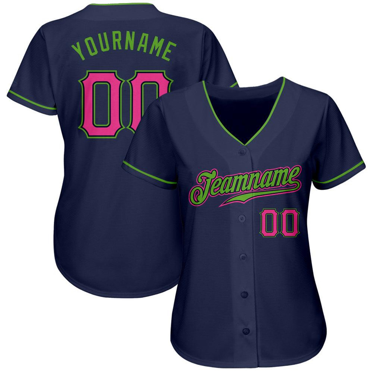 custom navy pink neon green authentic baseball jersey brgxnfzd.jpg