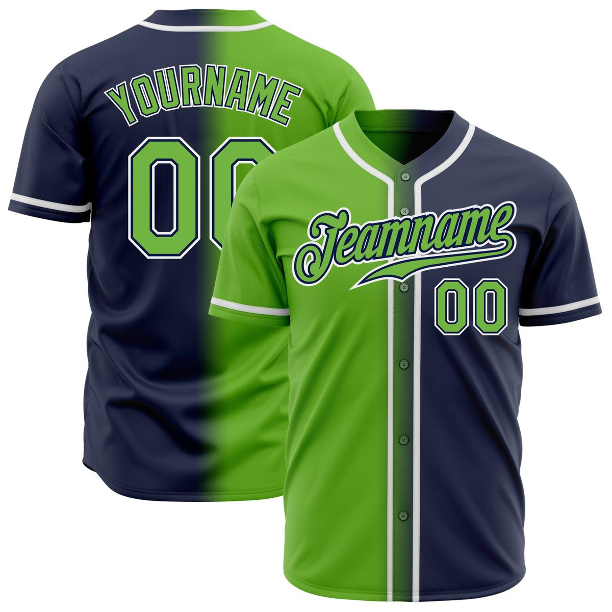 custom navy neon green white authentic gradient fashion baseball jersey vwepnhwd.jpg
