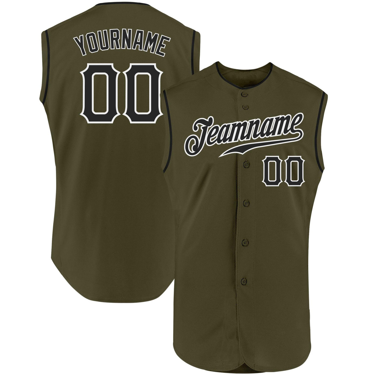 custom olive black white authentic sleeveless salute to service baseball jersey pgzpzhlw.jpg