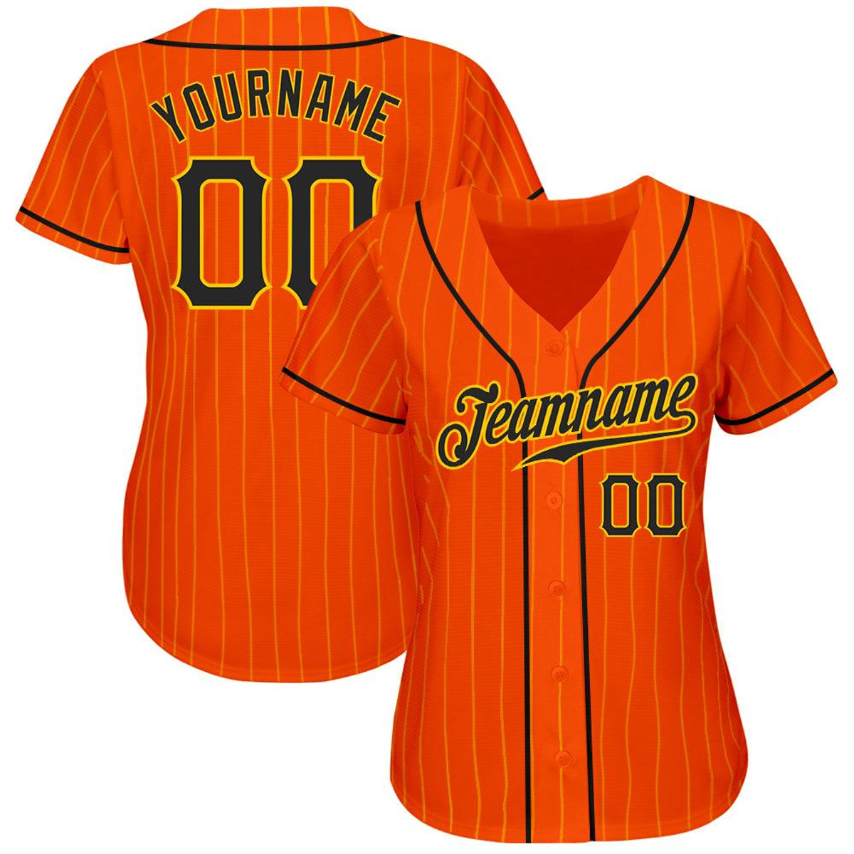 custom orange gold pinstripe black gold authentic baseball jersey fdur5gzp.jpg