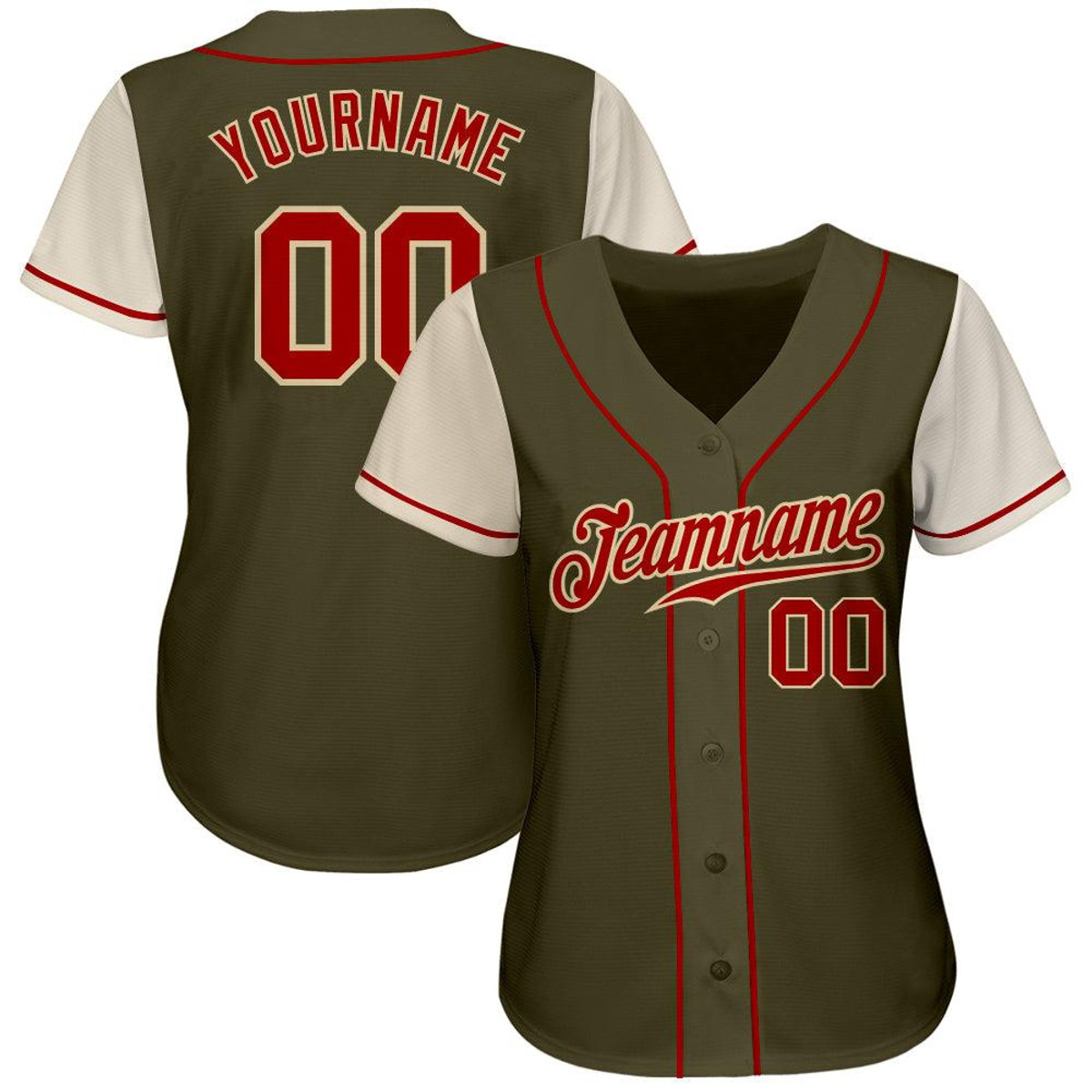 custom olive red cream authentic two tone salute to service baseball jersey aicyyrme.jpg
