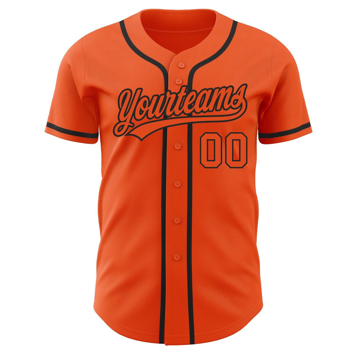 custom orange orange black authentic baseball jersey gcgdshen.jpg