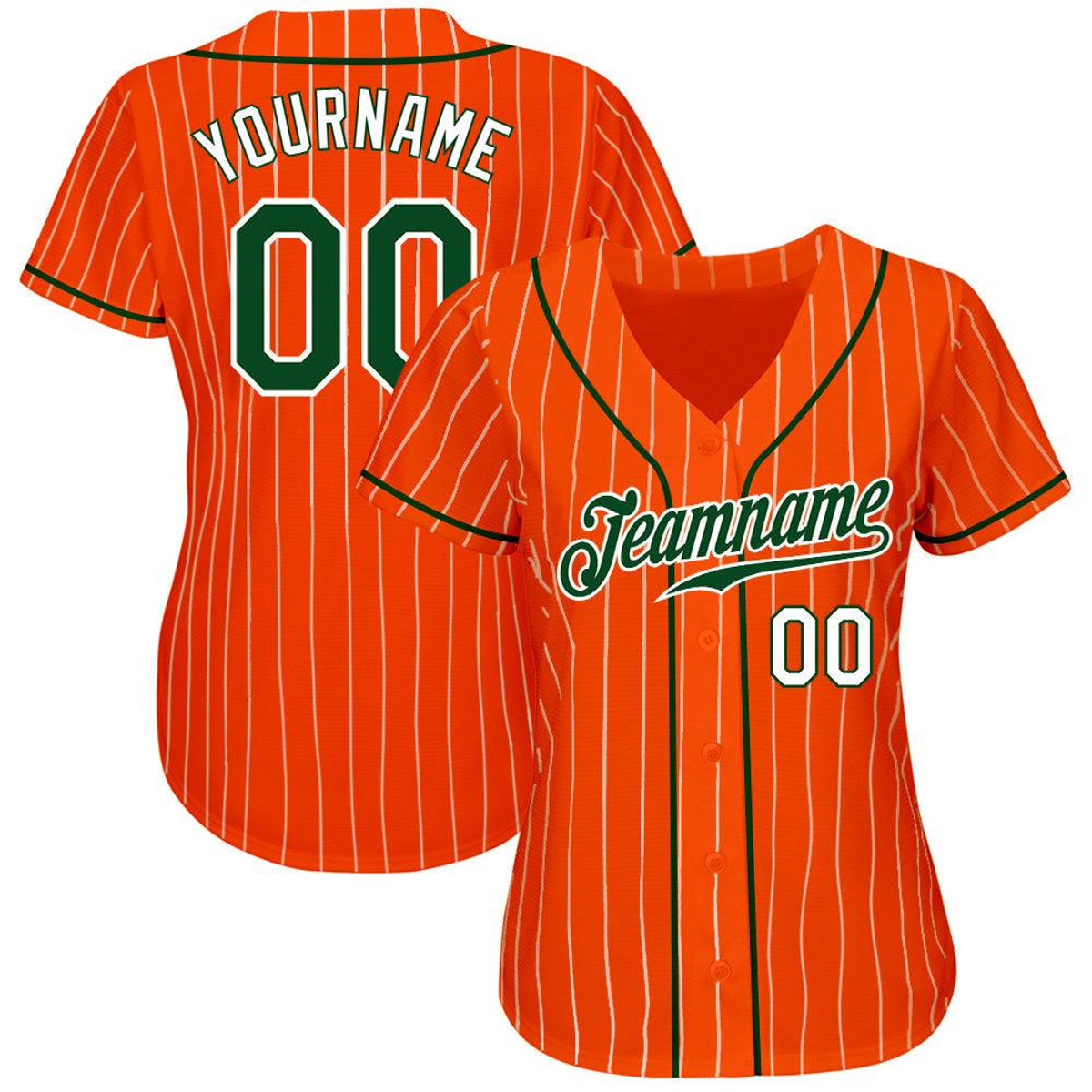 custom orange white pinstripe green white authentic baseball jersey z15qdn1u.jpg