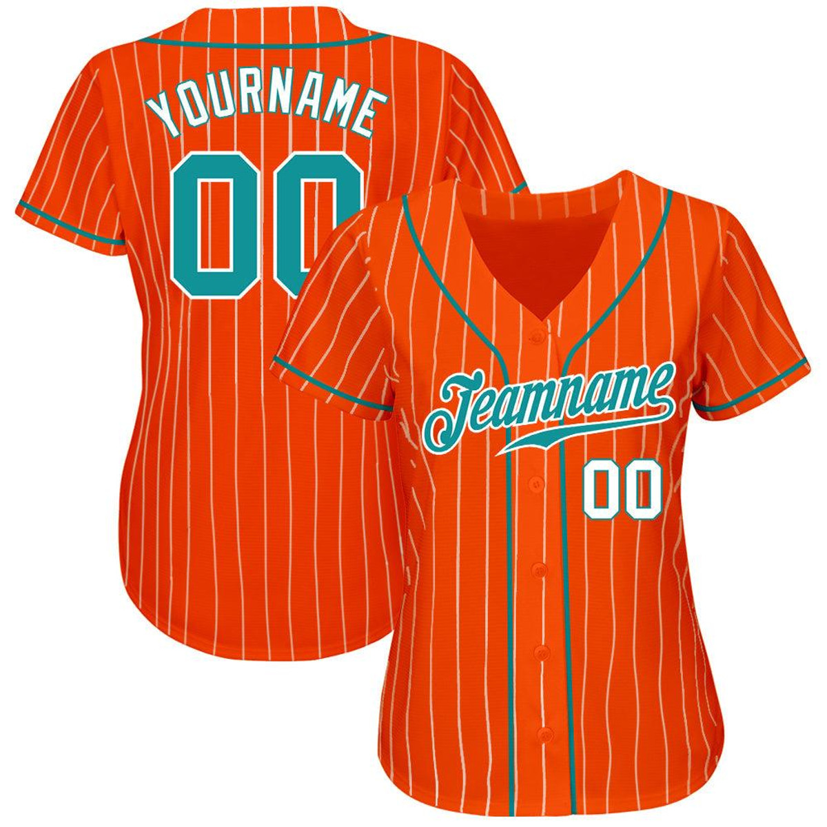 custom orange white pinstripe teal white authentic baseball jersey sy4b53xn.jpg