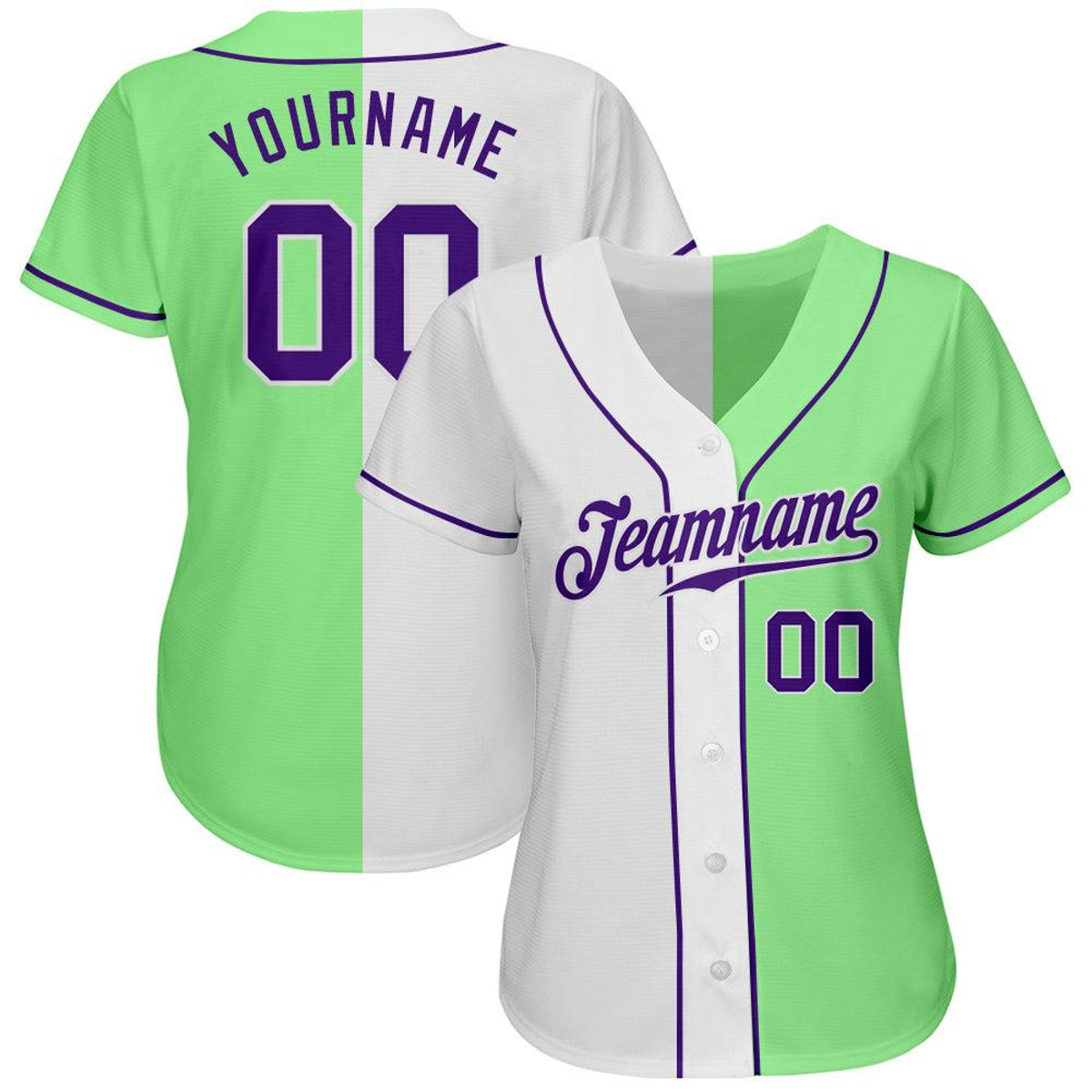 custom pea green purple white authentic split fashion baseball jersey tpyxrhzq.jpg