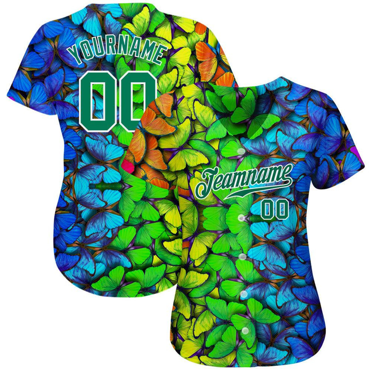 custom royal kelly green white 3d pattern design multicolored butterflies authentic baseball jersey 2sj0fqgf.jpg