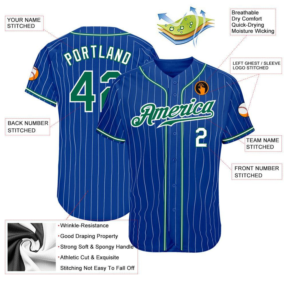 custom royal white pinstripe kelly green white authentic baseball jersey poyvijty.jpg