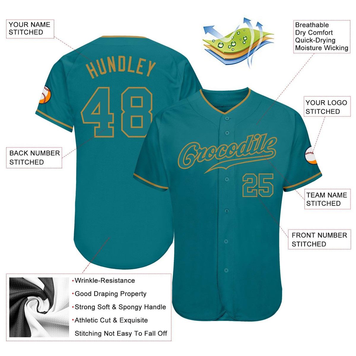 custom teal teal old gold authentic baseball jersey jdb44j23.jpg