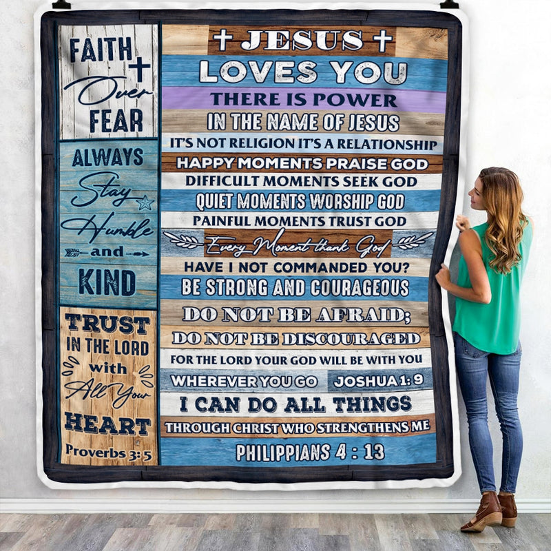 Christian Blankets And Throws Religious For Women Men Inspirational Scripture Blanket Spiritual For Women Faith Over Fear Fleece Throw Blanket Blanket mockup 3 800x.jpg