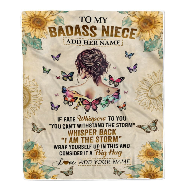 Personalized To My Badass Niece Blanket From Uncle Aunt Auntie I Am The Storm Niece Gifts Birthday Graduation Christmas Customized Fleece Throw Blanket Blanket mockup 1 800x.jpg