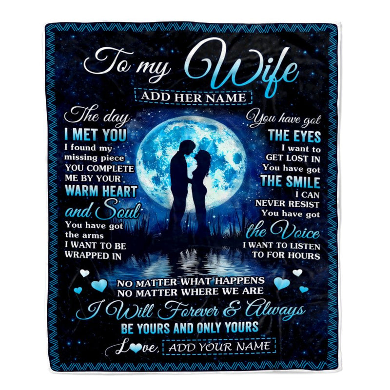 Personalized To My Wife Blanket Wood The Day I Met You Husband Birthday Anniversary Romantic Valentines Day Gifts For Her Christmas Customized Fleece Blanket Blanket mockup 1 800x.jpg