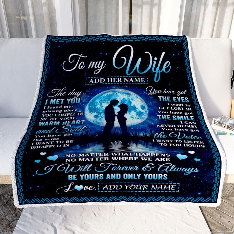 Personalized To My Wife Blanket Wood The Day I Met You Husband Birthday Anniversary Romantic Valentines Day Gifts For Her Christmas Customized Fleece Blanket Blanket mockup 2 800x.jpg