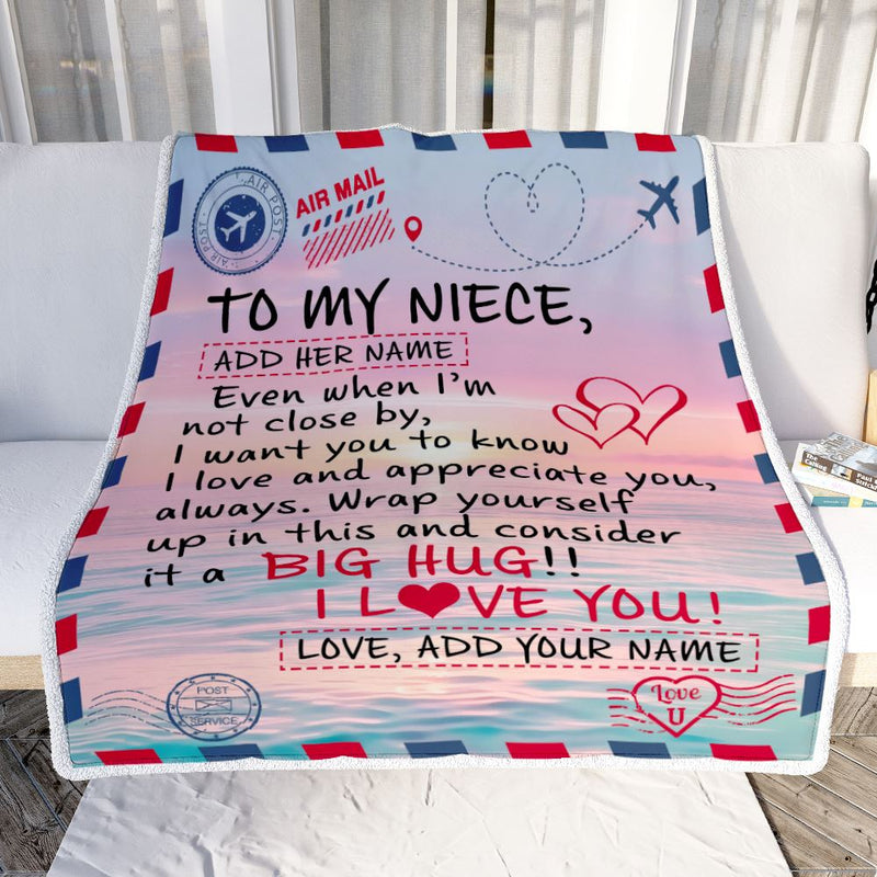 Personalized To My Niece Blanket From Aunt Uncle Auntie Letter Mail To Niece Gifts Happy Birthday Gifts For Niece Christmas Custom Name Fleece Throw Blanket Blanket mockup 2 800x.jpg