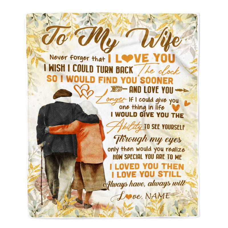 Personalized To My Wife Blanket Her Wife From Husband I Love You Romantic For Wife Birthday Anniversary Valentines Day Christmas Customized Fleece Blanket Blanket mockup 1 800x.jpg