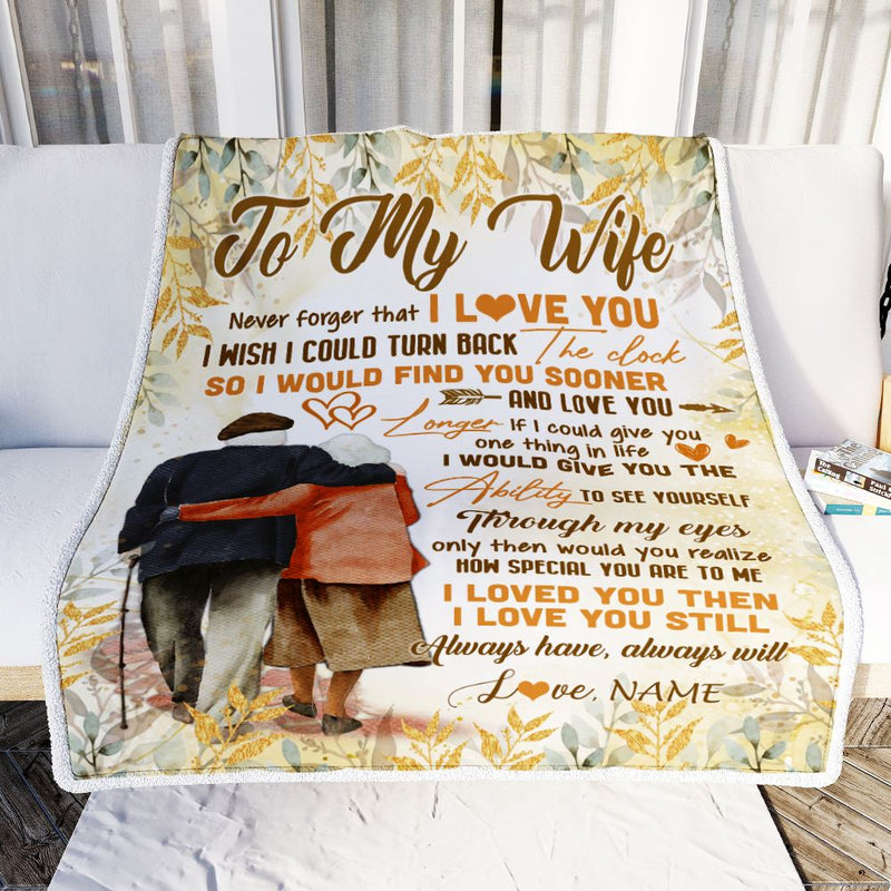 Personalized To My Wife Blanket Her Wife From Husband I Love You Romantic For Wife Birthday Anniversary Valentines Day Christmas Customized Fleece Blanket Blanket mockup 2 800x.jpg