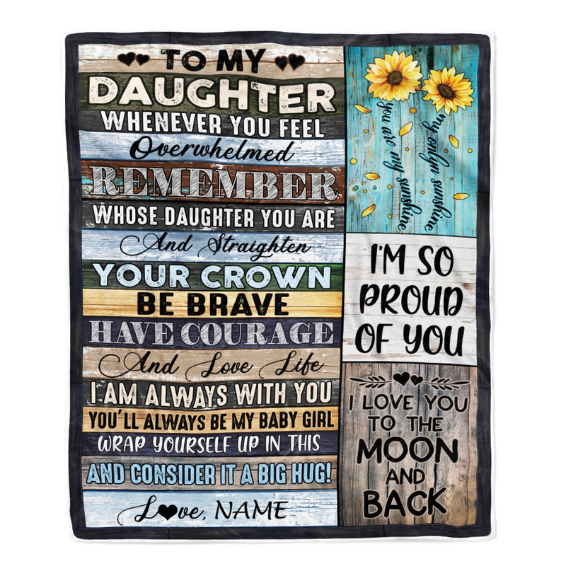 Personalized To My Daughter Blanket from Mom Dad Wood Whenever You Feel Overwhelmed Remember Whose Daughter Birthday Christmas Gift Fleece Blanket Blanket mockup 1 800x.jpg