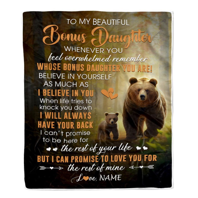 Personalized To My Bonus Daughter Blanket From Step Mom Dad Whenever You Feel Bear Stepdaughter Birthday Gifts Graduation Christmas Fleece Throw Blanket Blanket mockup 1 800x.jpg