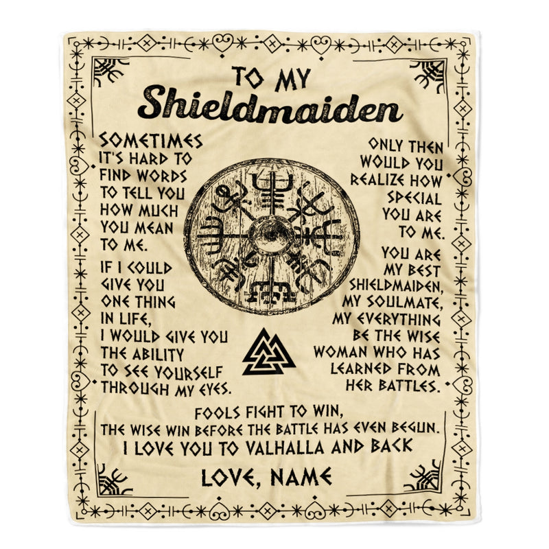 Personalized To My Shieldmaiden Blanket Viking Vintage I Love You To Valhalla Wife Girlfriend Birthday Anniversary Christmas Customized Bed Fleece Blanket Blanket mockup 1 800x.jpg