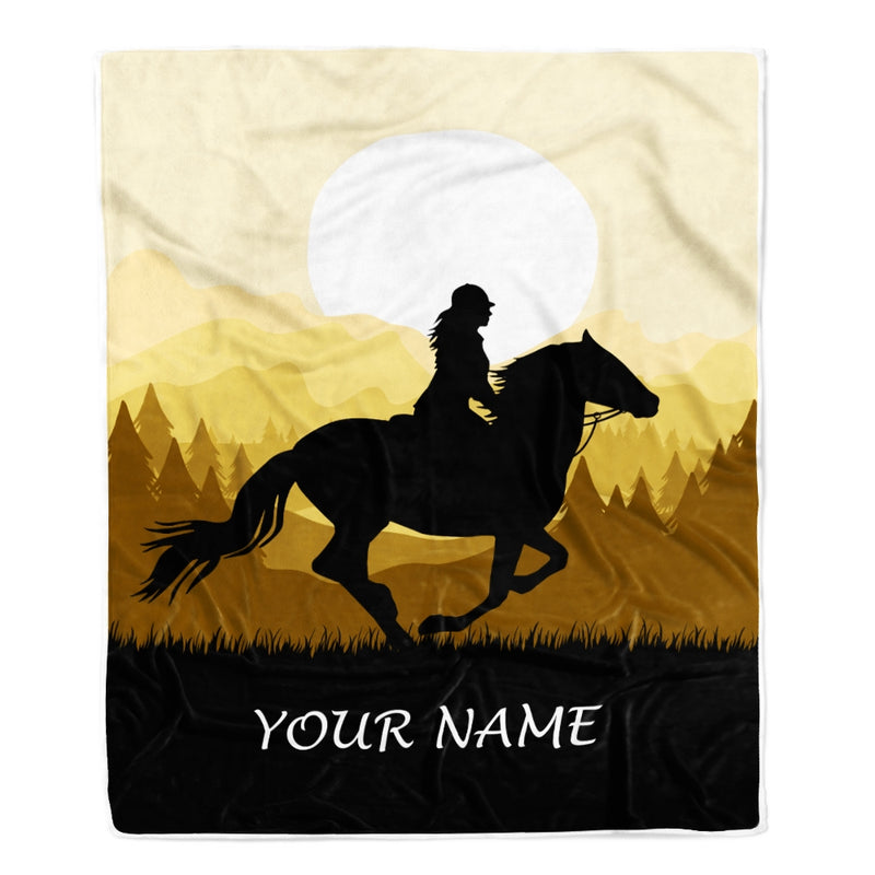 Personalized Horse Blanket Rider Countryside Custom Name Landscape Equestrian Sport For Daughter Girl Women Birthday Christmas Customized Fleece Blanket Blanket mockup 1 800x.jpg