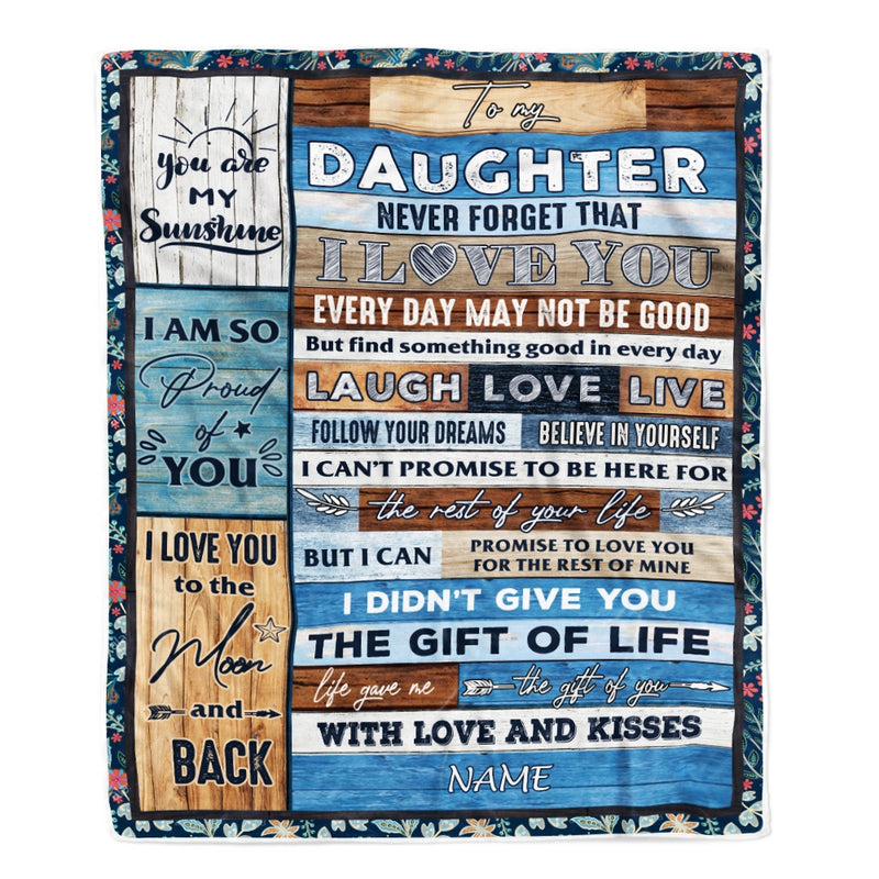 Personalized To My Daughter Blanket From Mom Dad I Love You Wood Daughter Birthday Christmas Thanksgiving Graduation Customized Fleece Blanket Blanket mockup 1 800x.jpg