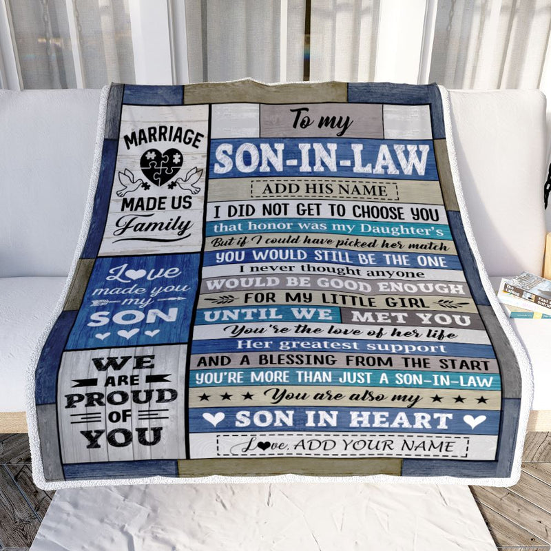 Personalized To My Son In Law Gifts Blanket From Mother In Law Wood Son In Heart Birthday Gifts Ideas Fathers Day Christmas Customized Fleece Throw Blanket Blanket mockup 2 800x.jpg