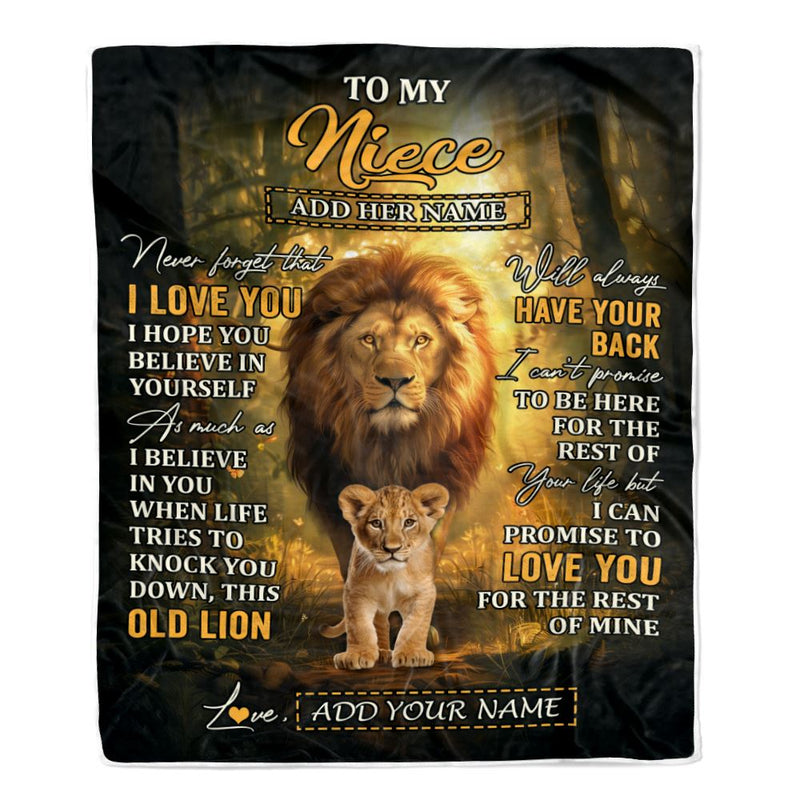 Personalized To My Niece Lion Blanket From Uncle Never Forget That I Love You Niece Birthday Gifts Graduation Christmas Customized Fleece Throw Blanket Blanket mockup 1 800x.jpg