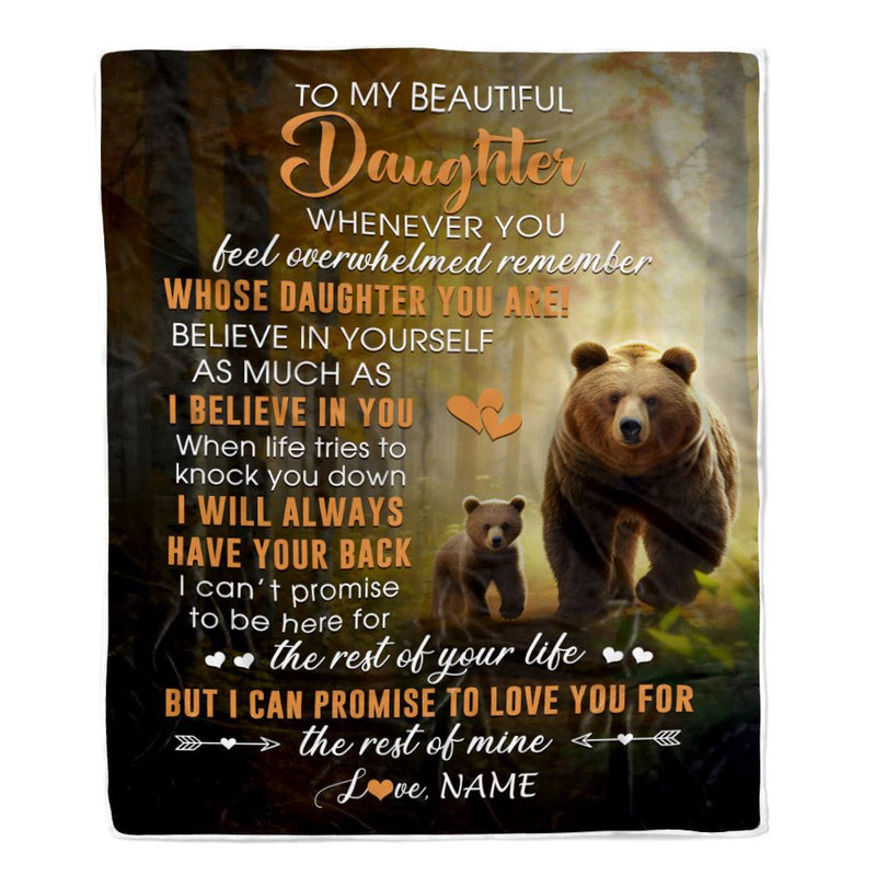 Personalized To My Daughter Blanket From Mom Dad Mother Whenever You Feel Bear Daughter Birthday Gifts Graduation Christmas Customized Fleece Throw Blanket Blanket mockup 1 800x.jpg