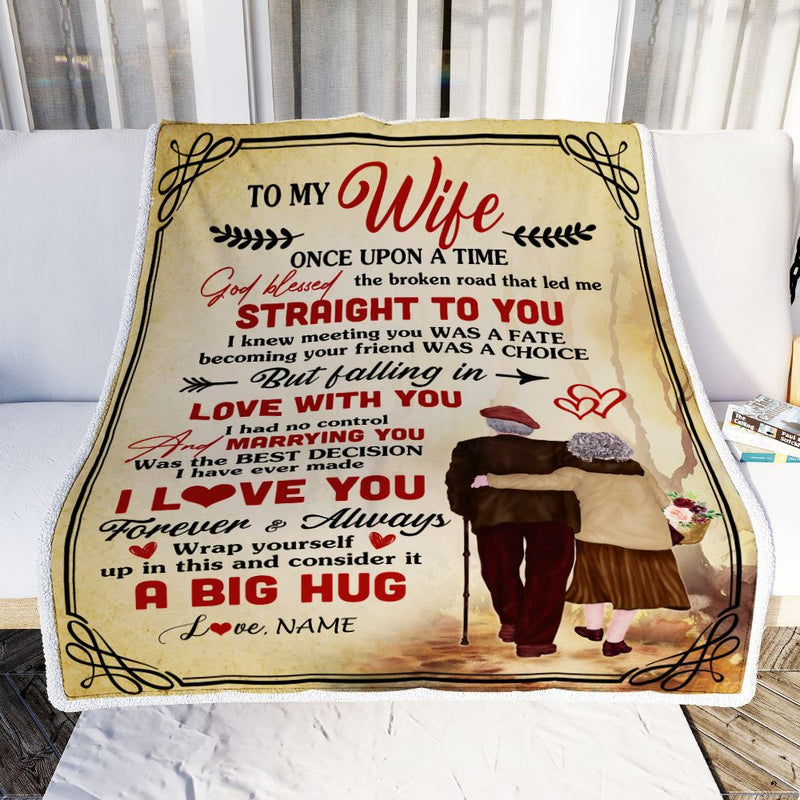Personalized To My Wife From Husband Blanket I Love You For Her Wife Wedding Anniversary Romantic Valentines Day Birthday Christmas Fleece Throw Blanket Blanket mockup 2 800x.jpg