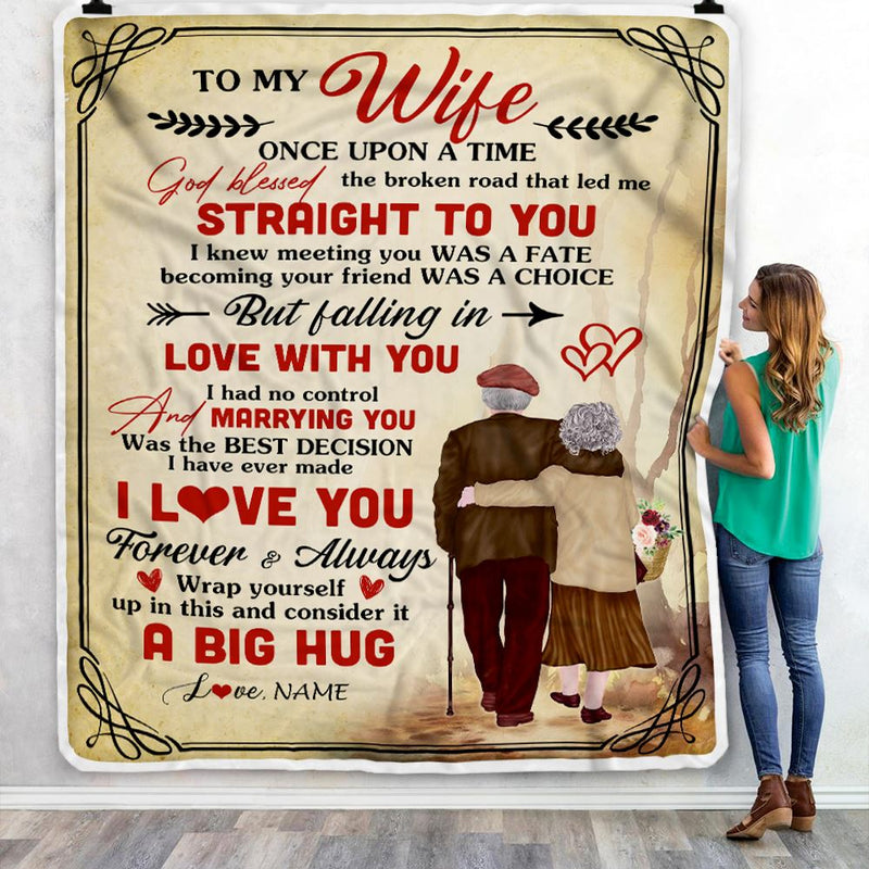 Personalized To My Wife From Husband Blanket I Love You For Her Wife Wedding Anniversary Romantic Valentines Day Birthday Christmas Fleece Throw Blanket Blanket mockup 3 800x.jpg