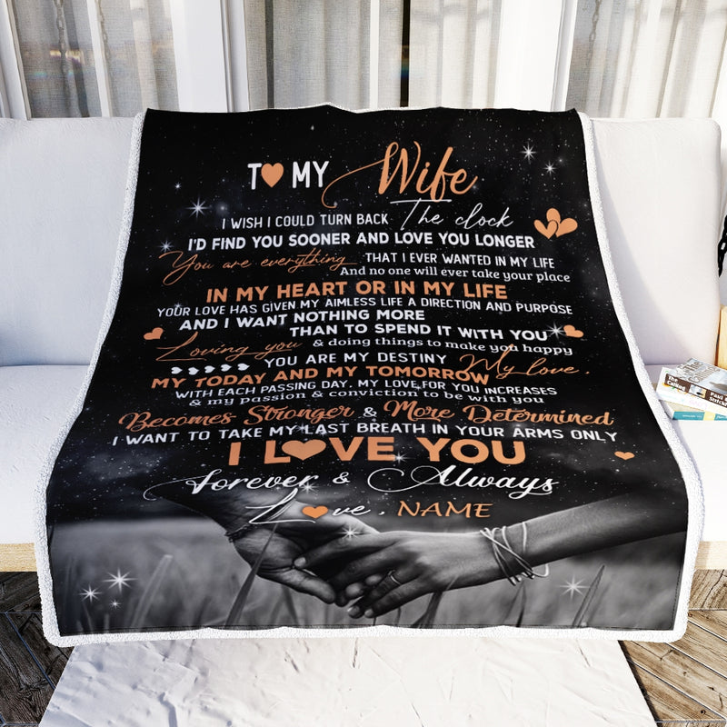 Personalized To My Wife Blanket From Husband I d Find You Sooner Love You Longer Wife Anniversary Wedding Valentines Day Christmas Fleece Throw Blanket Blanket mockup 2 800x.jpg