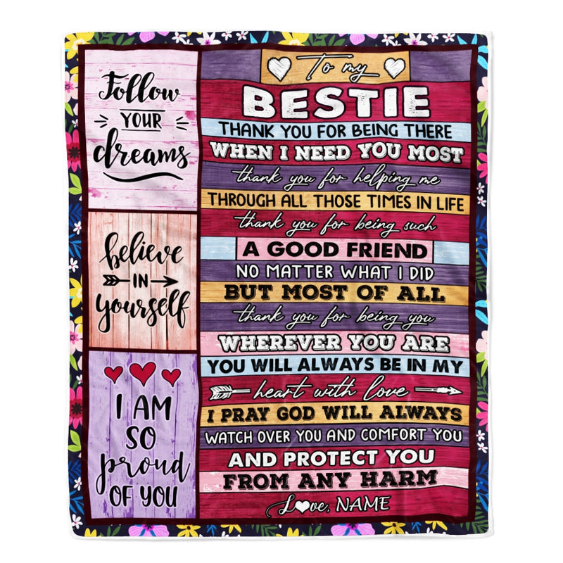 Personalized To My Bestie Blanket from Best Friend Sister You Will Always Be In My Heart Bestie Birthday Thanksgiving Christmas Customized Fleece Throw Blanket Blanket mockup 1 800x.jpg