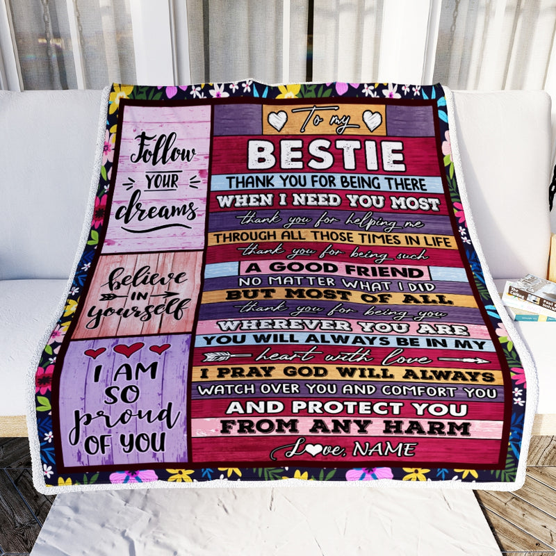 Personalized To My Bestie Blanket from Best Friend Sister You Will Always Be In My Heart Bestie Birthday Thanksgiving Christmas Customized Fleece Throw Blanket Blanket mockup 2 800x.jpg