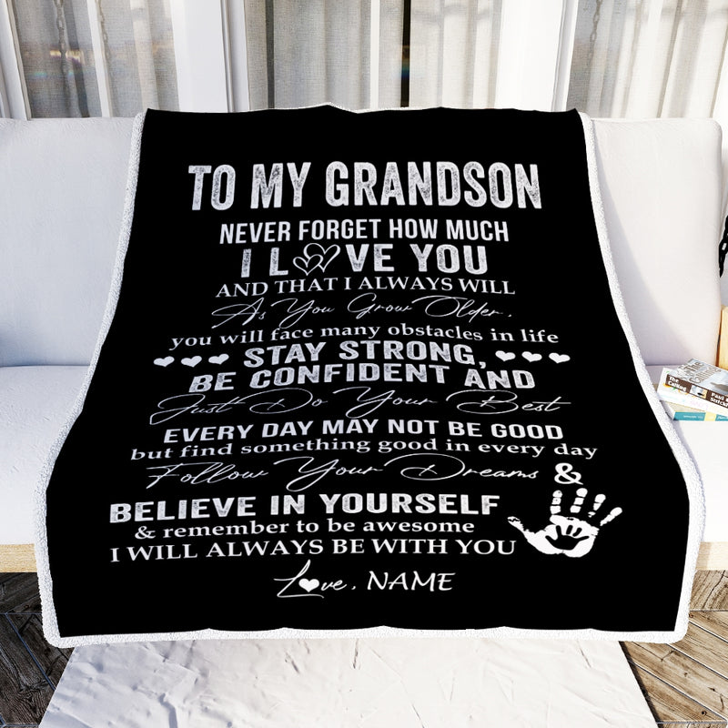 Personalized To My Grandson I Love You Forever From Grandma Grandpa Grandson Birthday Christmas Thanksgiving Graduation Customized Fleece Blanket Blanket mockup 2 800x.jpg