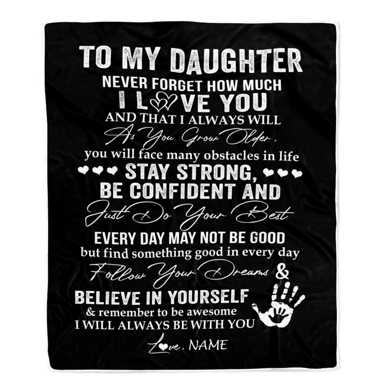 Personalized To My Daughter I Love You Forever From Mom Dad Daughter Birthday Christmas Thanksgiving Graduation Customized Fleece Blanket Blanket mockup 1 800x.jpg